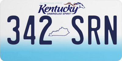 KY license plate 342SRN