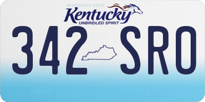 KY license plate 342SRO