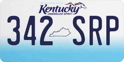 KY license plate 342SRP