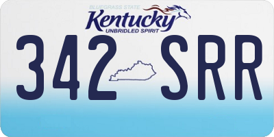 KY license plate 342SRR