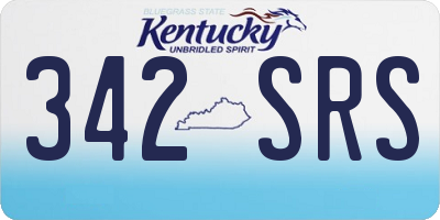 KY license plate 342SRS