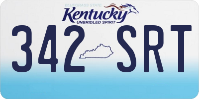 KY license plate 342SRT