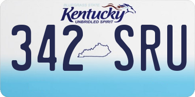 KY license plate 342SRU