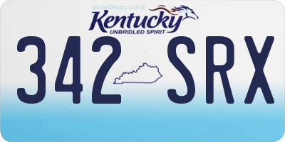 KY license plate 342SRX