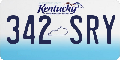 KY license plate 342SRY