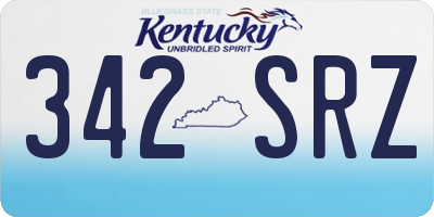 KY license plate 342SRZ