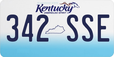 KY license plate 342SSE