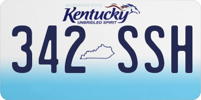 KY license plate 342SSH