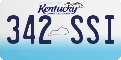 KY license plate 342SSI