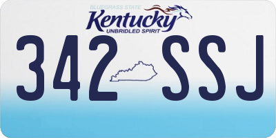 KY license plate 342SSJ
