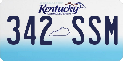 KY license plate 342SSM