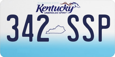 KY license plate 342SSP