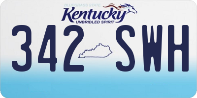 KY license plate 342SWH