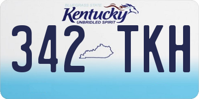 KY license plate 342TKH