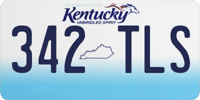 KY license plate 342TLS
