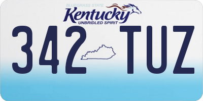 KY license plate 342TUZ