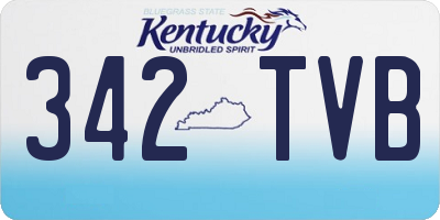 KY license plate 342TVB