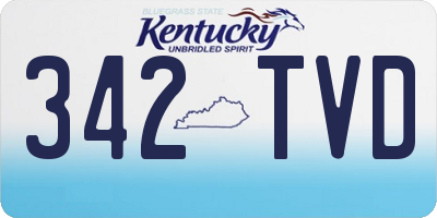 KY license plate 342TVD