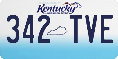 KY license plate 342TVE
