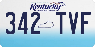 KY license plate 342TVF