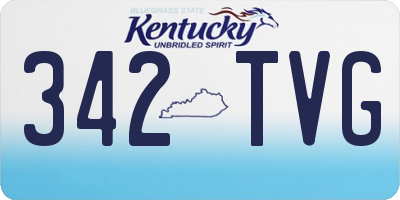 KY license plate 342TVG