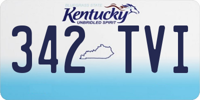 KY license plate 342TVI