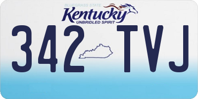 KY license plate 342TVJ