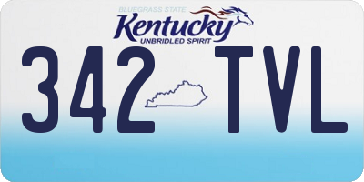 KY license plate 342TVL