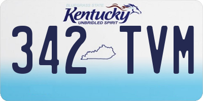 KY license plate 342TVM