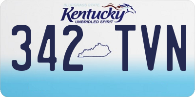 KY license plate 342TVN