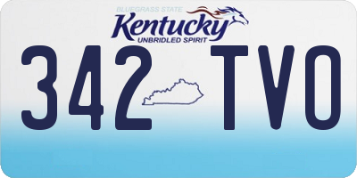 KY license plate 342TVO