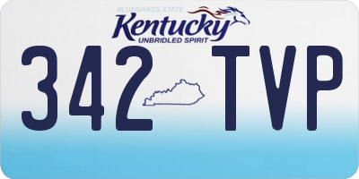 KY license plate 342TVP