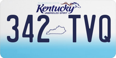 KY license plate 342TVQ