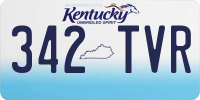 KY license plate 342TVR