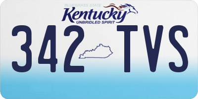 KY license plate 342TVS