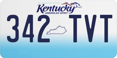 KY license plate 342TVT