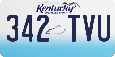 KY license plate 342TVU