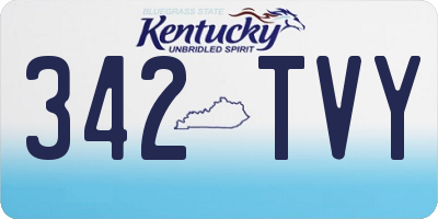KY license plate 342TVY
