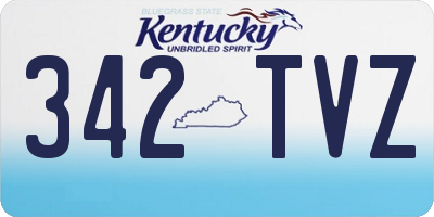 KY license plate 342TVZ