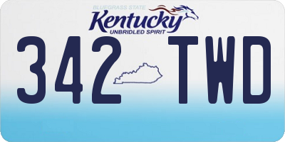 KY license plate 342TWD