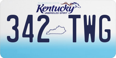 KY license plate 342TWG