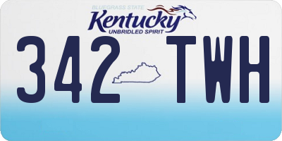 KY license plate 342TWH
