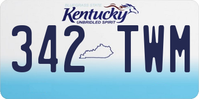 KY license plate 342TWM