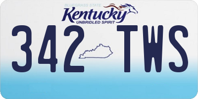 KY license plate 342TWS