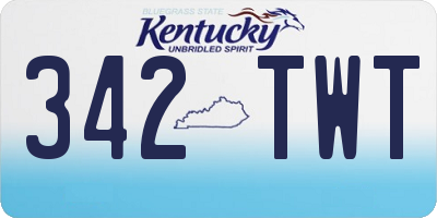 KY license plate 342TWT