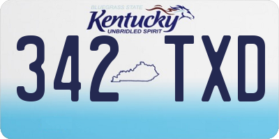 KY license plate 342TXD