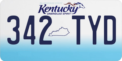 KY license plate 342TYD