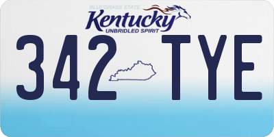 KY license plate 342TYE