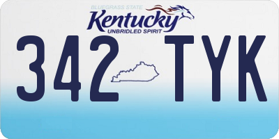 KY license plate 342TYK