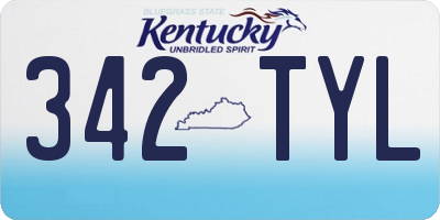 KY license plate 342TYL